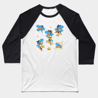 Skater cat Baseball T-Shirt